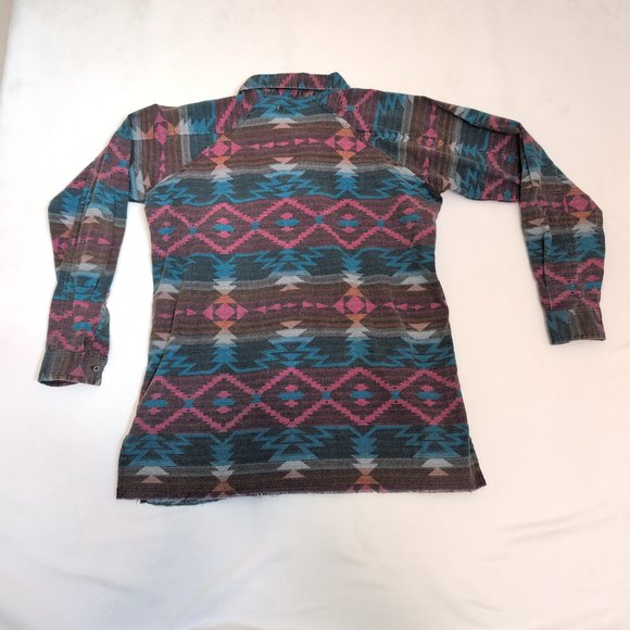 BKE Aztec-Print Longline Button-Down Tunic -‎ S - Picture 3 of 8